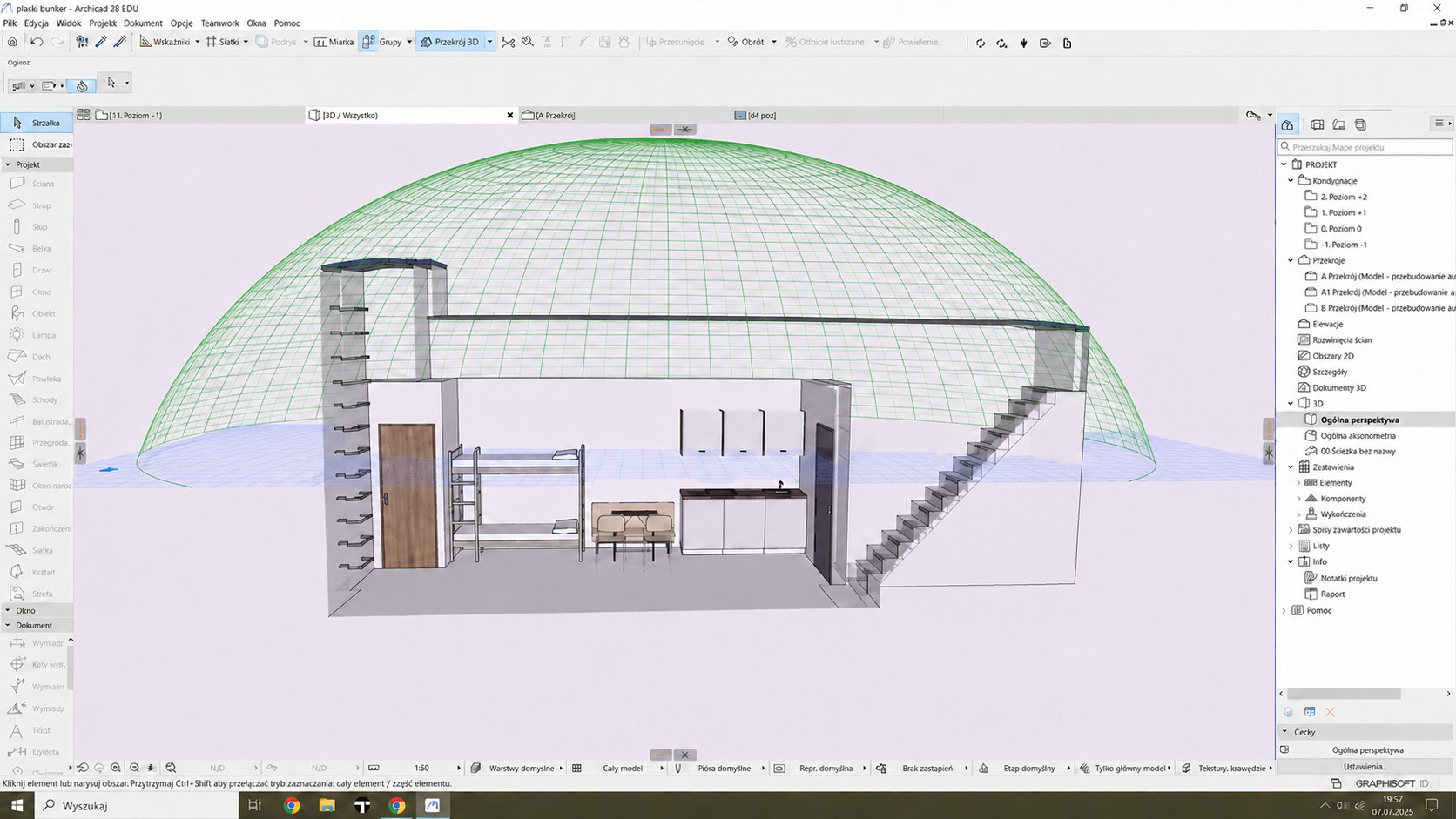 BUNKER SIM — schemat techniczny