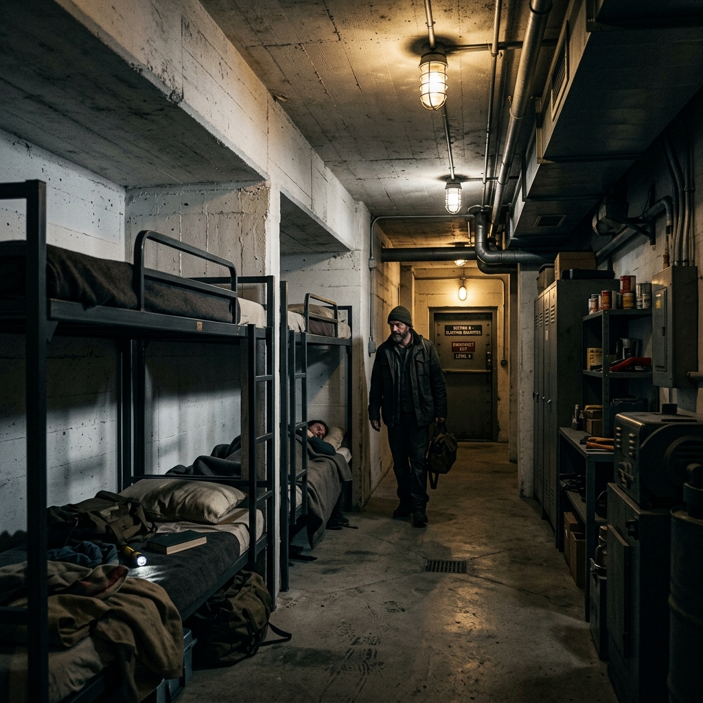 Bunker interior — sleeping area